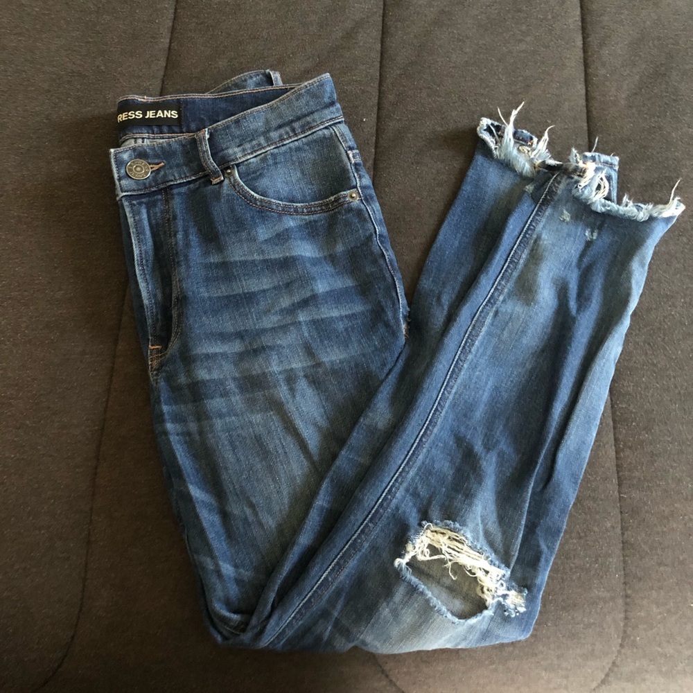 Express High Rise Distressed Jean